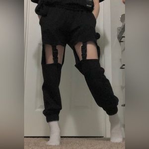 Buckle Cut Out Cargo Pants